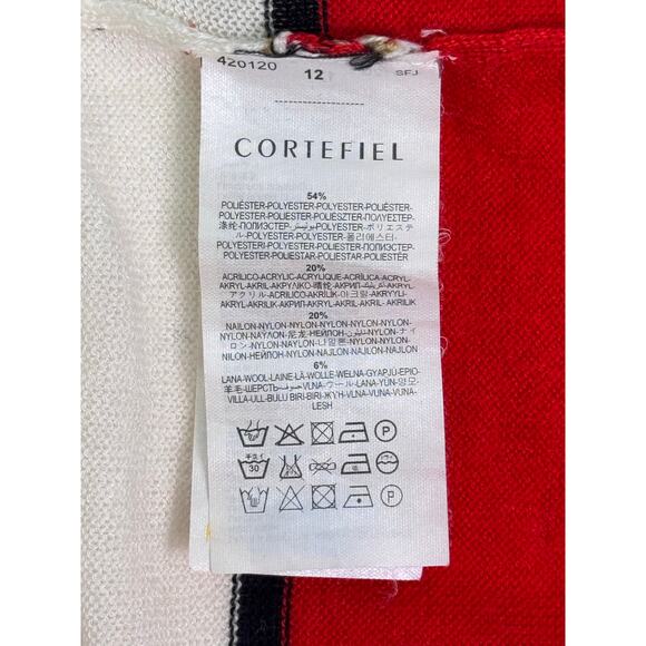 Cortefiel Colorblock Wool Blend European Button Closure Cardigan Women’s Large - Picture 9 of 9